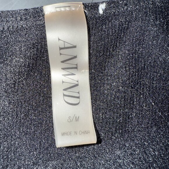 ANWND Cropped Tank top Women's S/M One Cold Shoulder Black - Picture 2 of 4